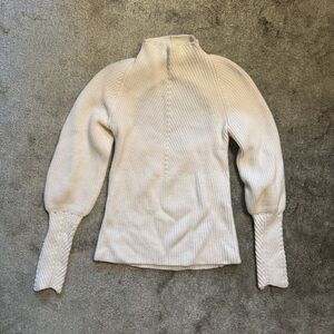 Rebecca Taylor Cream Open Back Sweater